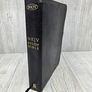 NKJV Study Bible Second Edition Thomas Nelson Black Bonded Leather Gold Gilded